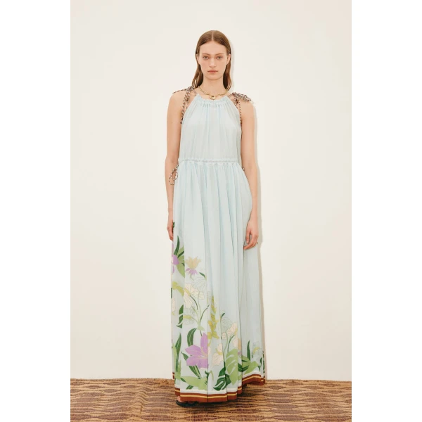 Alemais Alfie Sleeveless Midi Dress  Sustainable Dresses with Alemais print -  Luxury Handbags Australian Designer
