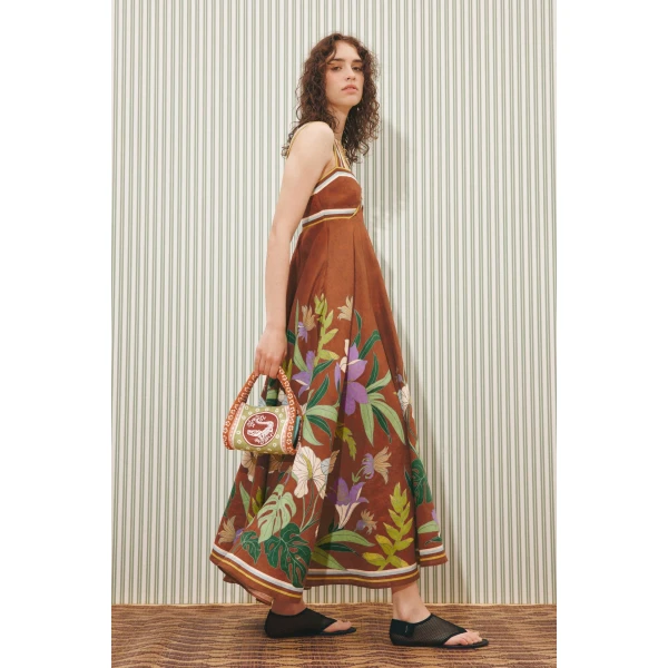 Alemais Alfie Twist Sundress  Sustainable Dresses with Alemais print -  Luxury Handbags Australian Designer