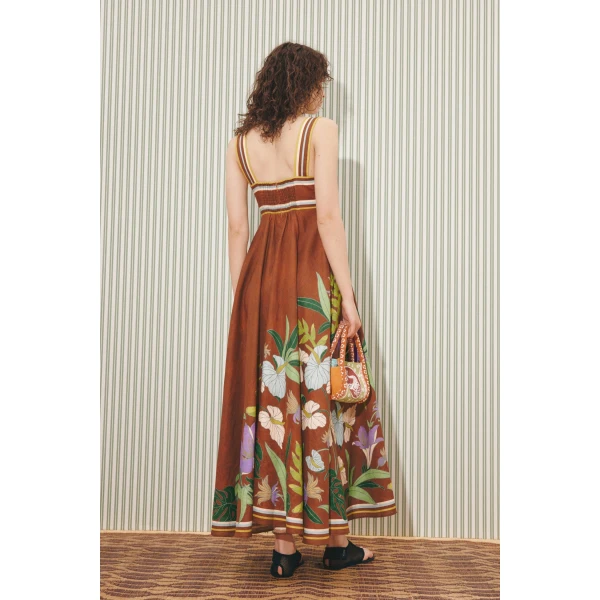 Alemais Alfie Twist Sundress  Sustainable Dresses with Alemais print -  Luxury Handbags Australian Designer