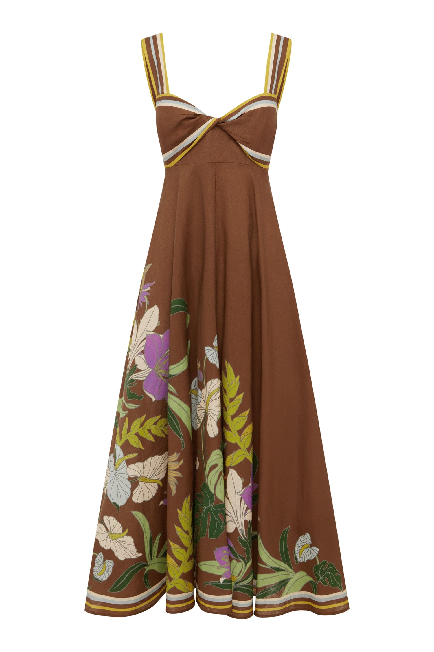 Alemais Alfie Twist Sundress  Sustainable Dresses with Alemais print -  Luxury Handbags Australian Designer