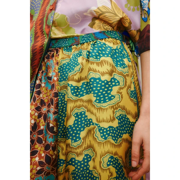 Alemais Arnie Silk Short  Sustainable Shorts with Alemais print -  Luxury Handbags Australian Designer