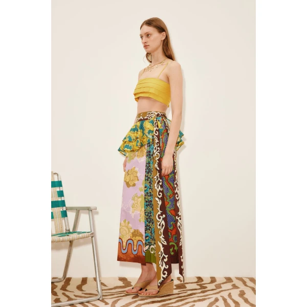Alemais Arnie Skirt  Sustainable Skirts with Alemais print -  Luxury Handbags Australian Designer
