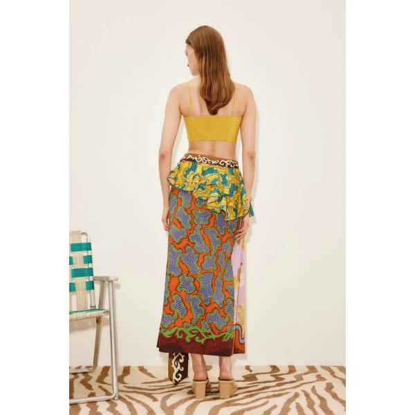 Alemais Arnie Skirt  Sustainable Skirts with Alemais print -  Luxury Handbags Australian Designer