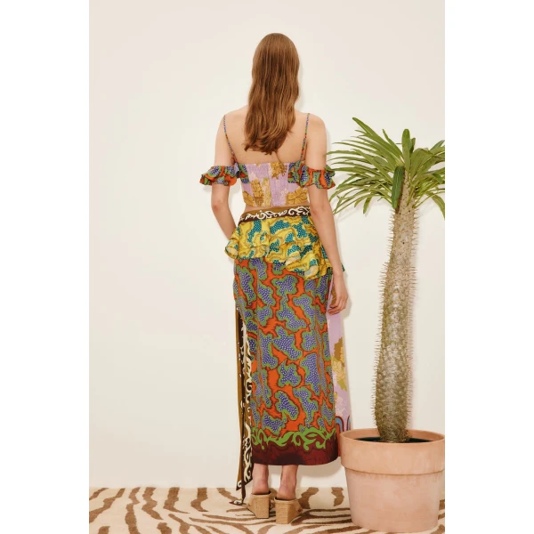 Alemais Arnie Top  Sustainable Tops with Alemais print -  Luxury Handbags Australian Designer