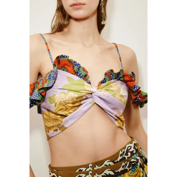Alemais Arnie Top  Sustainable Tops with Alemais print -  Luxury Handbags Australian Designer
