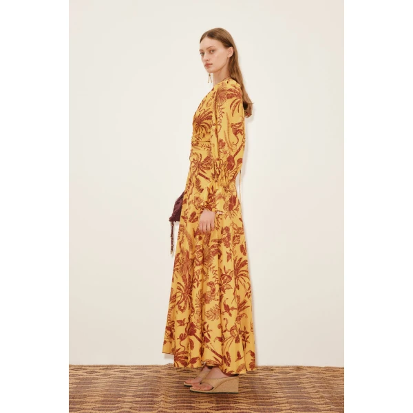 Alemais Banana Blossom Gown  Sustainable Dresses with Alemais print -  Luxury Handbags Australian Designer
