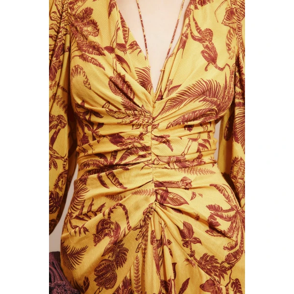 Alemais Banana Blossom Gown  Sustainable Dresses with Alemais print -  Luxury Handbags Australian Designer