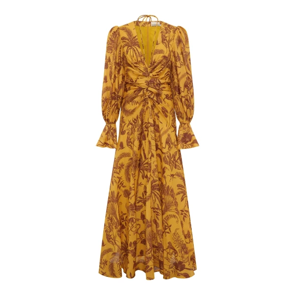 Alemais Banana Blossom Gown  Sustainable Dresses with Alemais print -  Luxury Handbags Australian Designer