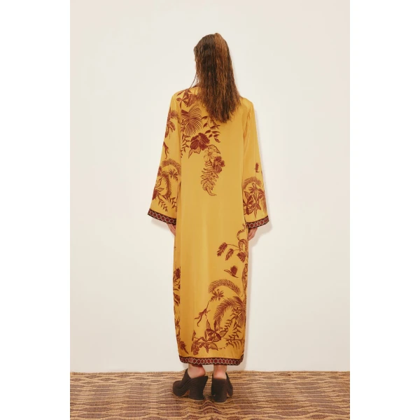 Alemais Banana Blossom Silk Shirtdress  Sustainable Dresses with Alemais print -  Luxury Handbags Australian Designer