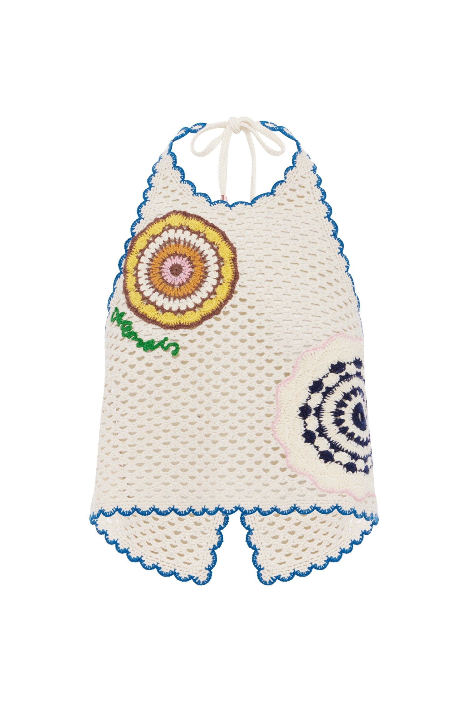 Alemais Elma Cream Halter Top  Sustainable Tops with Alemais print -  Luxury Handbags Australian Designer