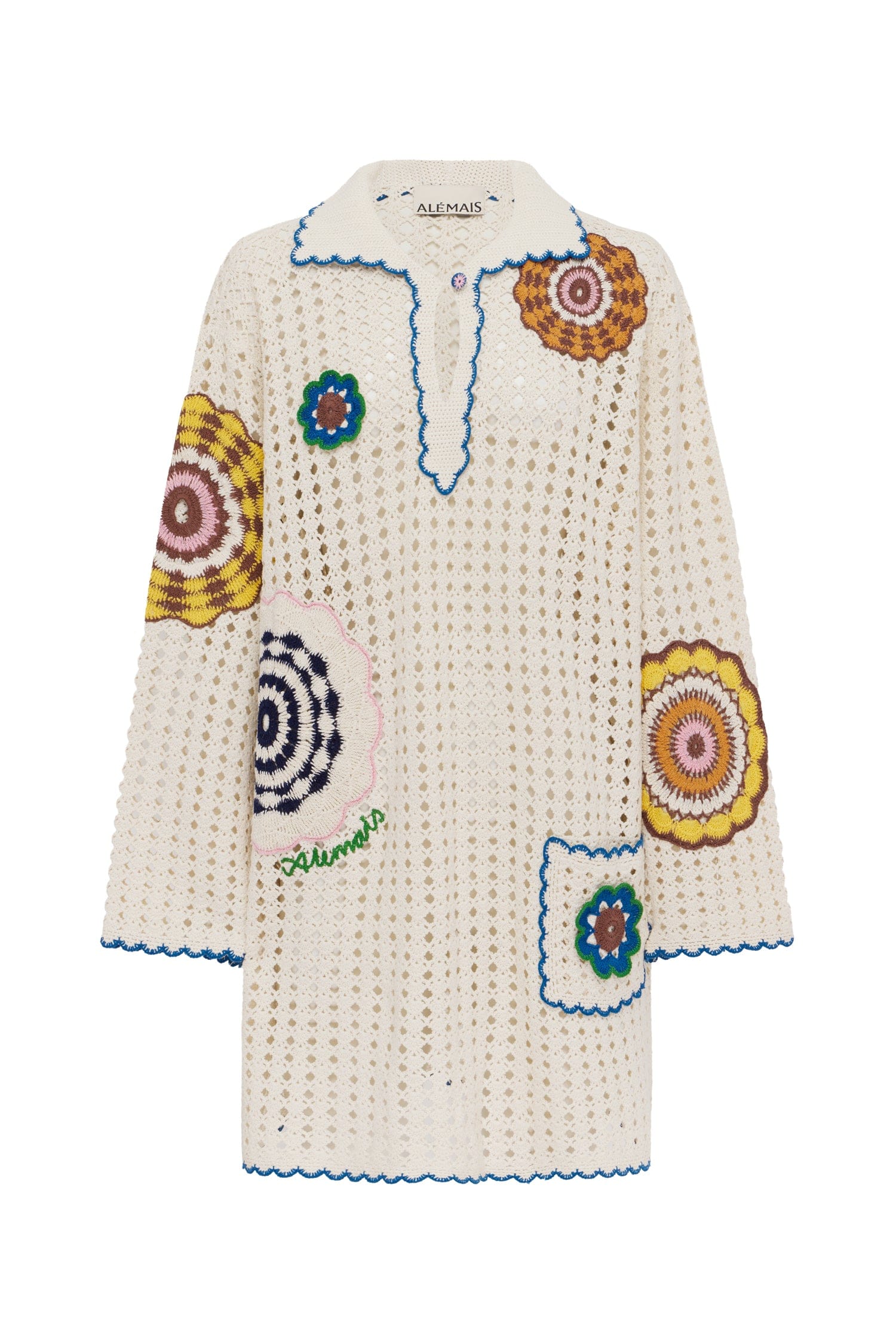 Alemais Elma Cream Mini Dress  Sustainable Dresses with Alemais print -  Luxury Handbags Australian Designer