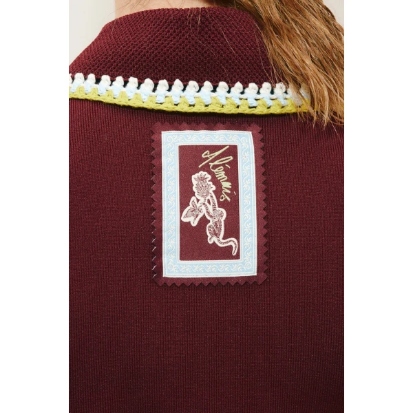 Alemais Jasper Knit Polo  Sustainable Tops with Alemais print -  Luxury Handbags Australian Designer