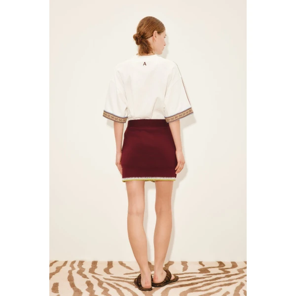 Alemais Jasper Knit Skirt  Sustainable Skirts with Alemais print -  Luxury Handbags Australian Designer