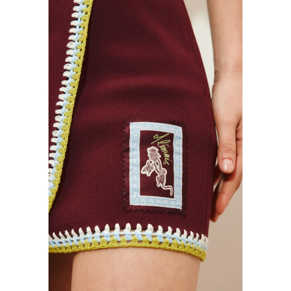 Alemais Jasper Knit Skirt  Sustainable Skirts with Alemais print -  Luxury Handbags Australian Designer