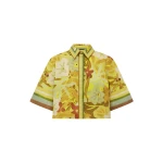 Alemais Maxi Cropped Shirt  Sustainable Tops with Alemais print -  Luxury Handbags Australian Designer