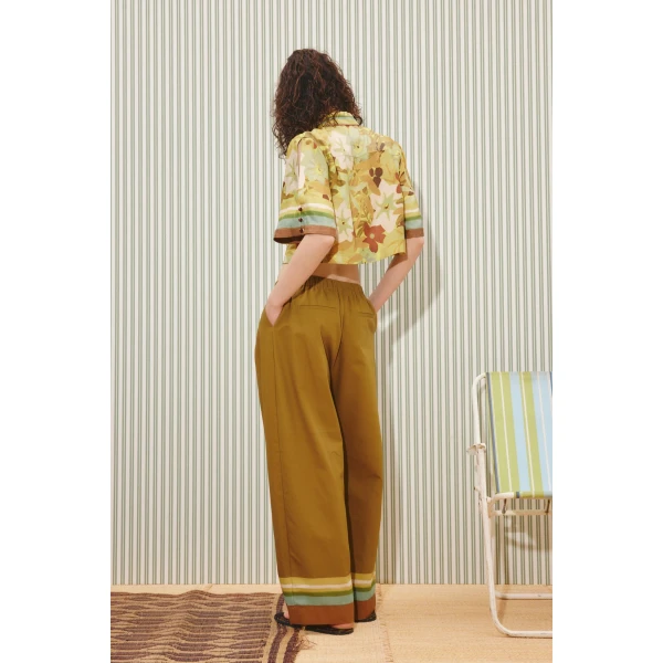 Alemais Maxi Cropped Shirt  Sustainable Tops with Alemais print -  Luxury Handbags Australian Designer