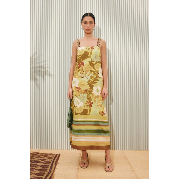 Alemais Maxi Midi Dress  Sustainable Dresses with Alemais print -  Luxury Handbags Australian Designer