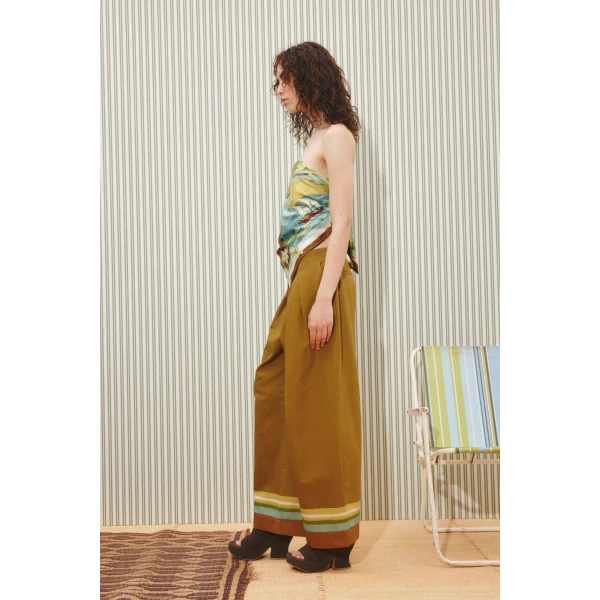 Alemais Maxi Pant  Sustainable Pants with Alemais print -  Luxury Handbags Australian Designer