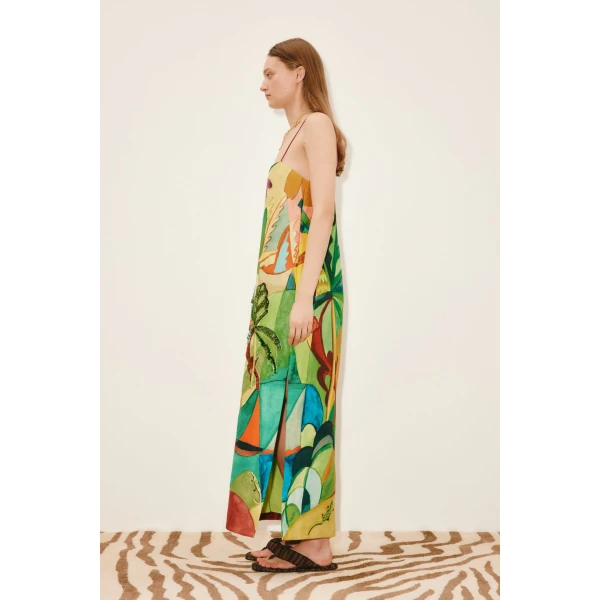 Alemais Mokshini Embellished Midi Dress  Sustainable Dresses with Alemais print -  Luxury Handbags Australian Designer