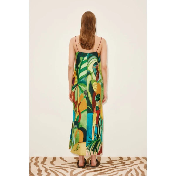 Alemais Mokshini Embellished Midi Dress  Sustainable Dresses with Alemais print -  Luxury Handbags Australian Designer