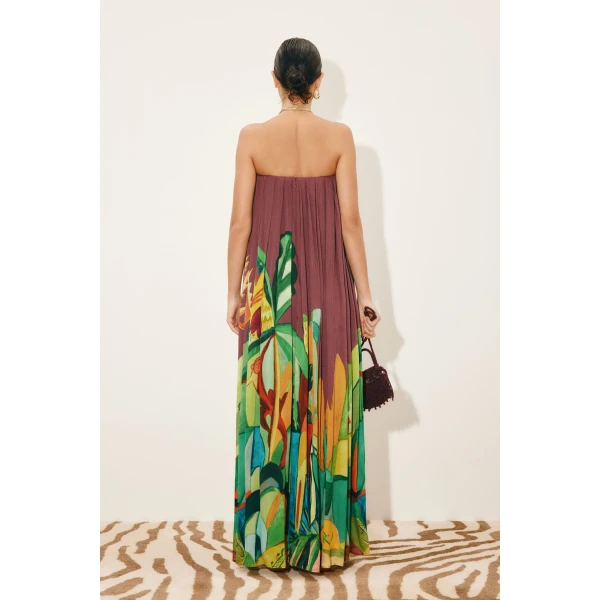 Alemais Mokshini Silk Gown  Sustainable Dresses with Alemais print -  Luxury Handbags Australian Designer