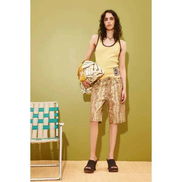 Alemais Ramon Tank Lemon  Sustainable Tops with Alemais print -  Luxury Handbags Australian Designer