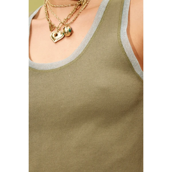 Alemais Ramon Tank Sage  Sustainable Tops with Alemais print -  Luxury Handbags Australian Designer