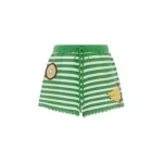 Alemais Sundae Green Short  Sustainable Shorts with Alemais print -  Luxury Handbags Australian Designer