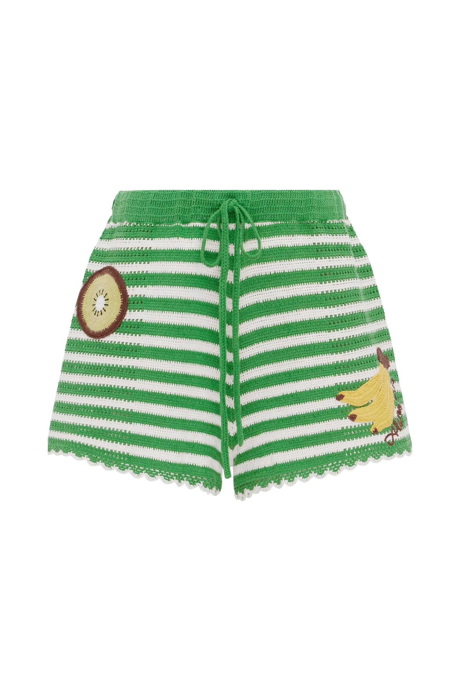 Sundae Green Short by Alemais - Shorts Alemais Sundae Green Short Sustainable Shorts with Alemais print - Luxury Handbags Australian Designer
