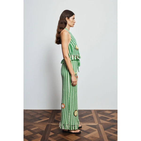 Alemais Sundae Green Skirt  Sustainable Skirts with Alemais print -  Luxury Handbags Australian Designer