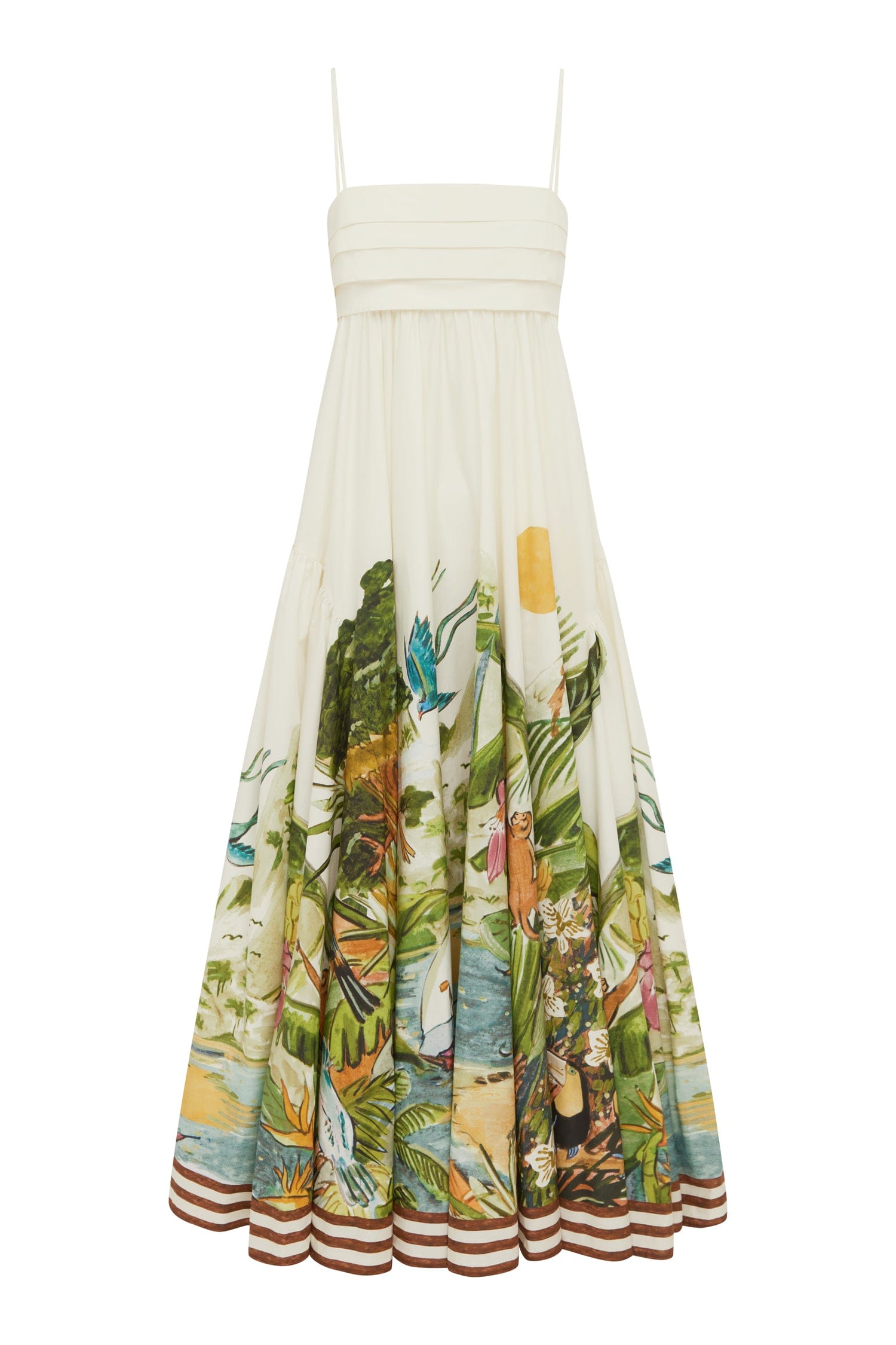 Alemais Toucan Tango Midi Dress  Sustainable Dresses with Alemais print -  Luxury Handbags Australian Designer
