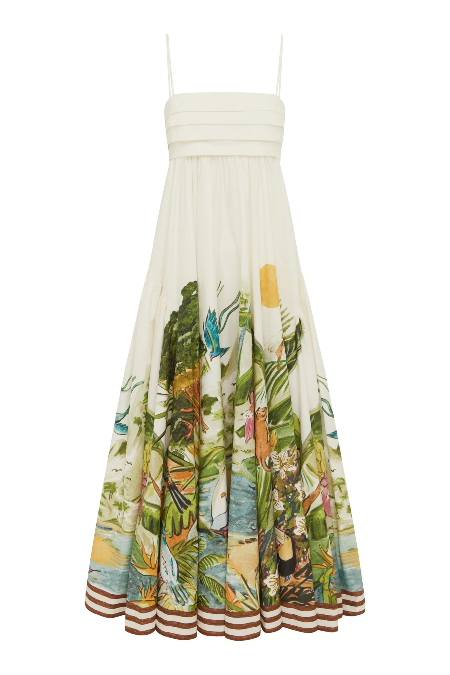 Toucan Tango Midi Dress by Alemais - Dresses Alemais Toucan Tango Midi Dress Sustainable Dresses with Alemais print - Luxury Handbags Australian Designer