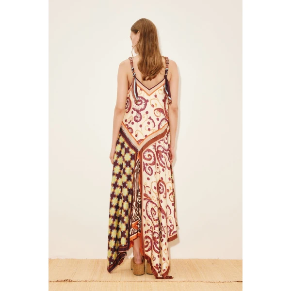 Alemais Wilson Silk Midi Dress  Sustainable Dresses with Alemais print -  Luxury Handbags Australian Designer
