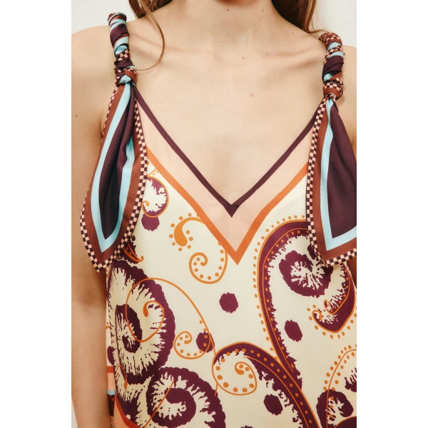Alemais Wilson Silk Midi Dress  Sustainable Dresses with Alemais print -  Luxury Handbags Australian Designer