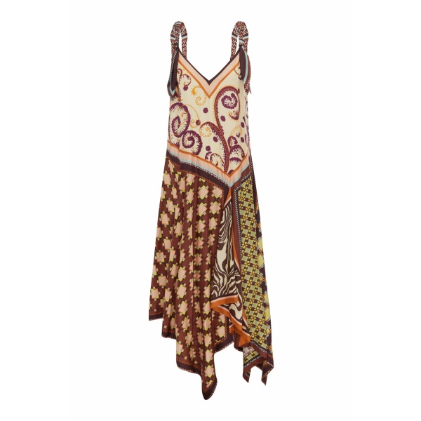 Alemais Wilson Silk Midi Dress  Sustainable Dresses with Alemais print -  Luxury Handbags Australian Designer