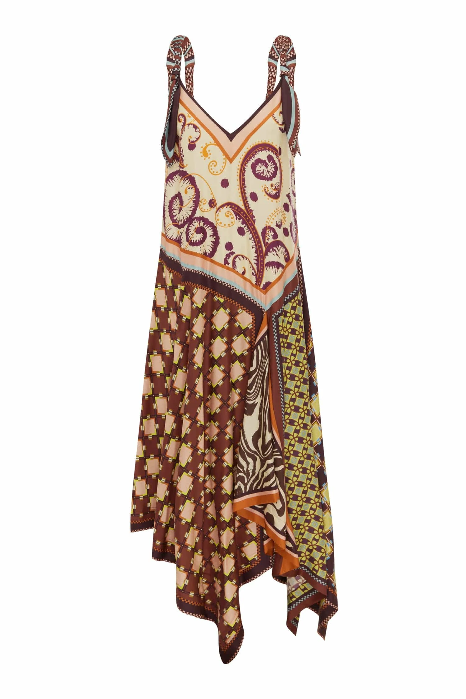 Wilson Silk Midi Dress by Alemais - Dresses Alemais Wilson Silk Midi Dress Sustainable Dresses with Alemais print - Luxury Handbags Australian Designer
