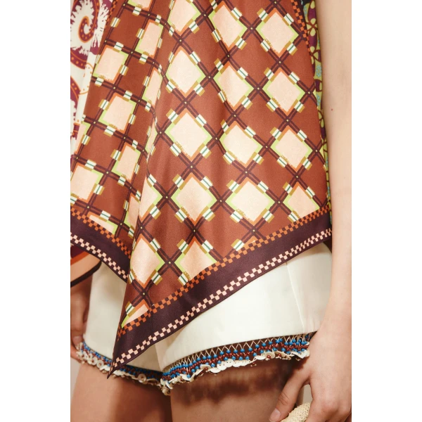 Alemais Wilson Silk Top  Sustainable Tops with Alemais print -  Luxury Handbags Australian Designer