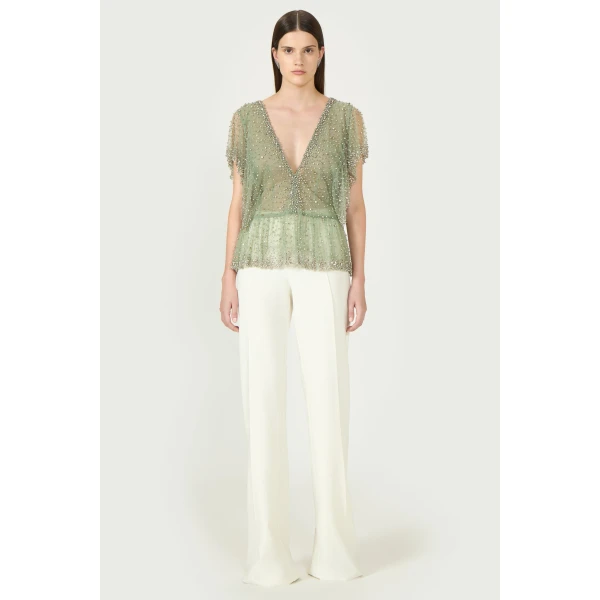 Costarellos Tops - Romantic Greek Lace - Shop at Luxury Shoes 