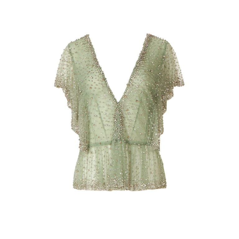 Costarellos Tops - Romantic Greek Lace - Shop at Luxury Shoes 