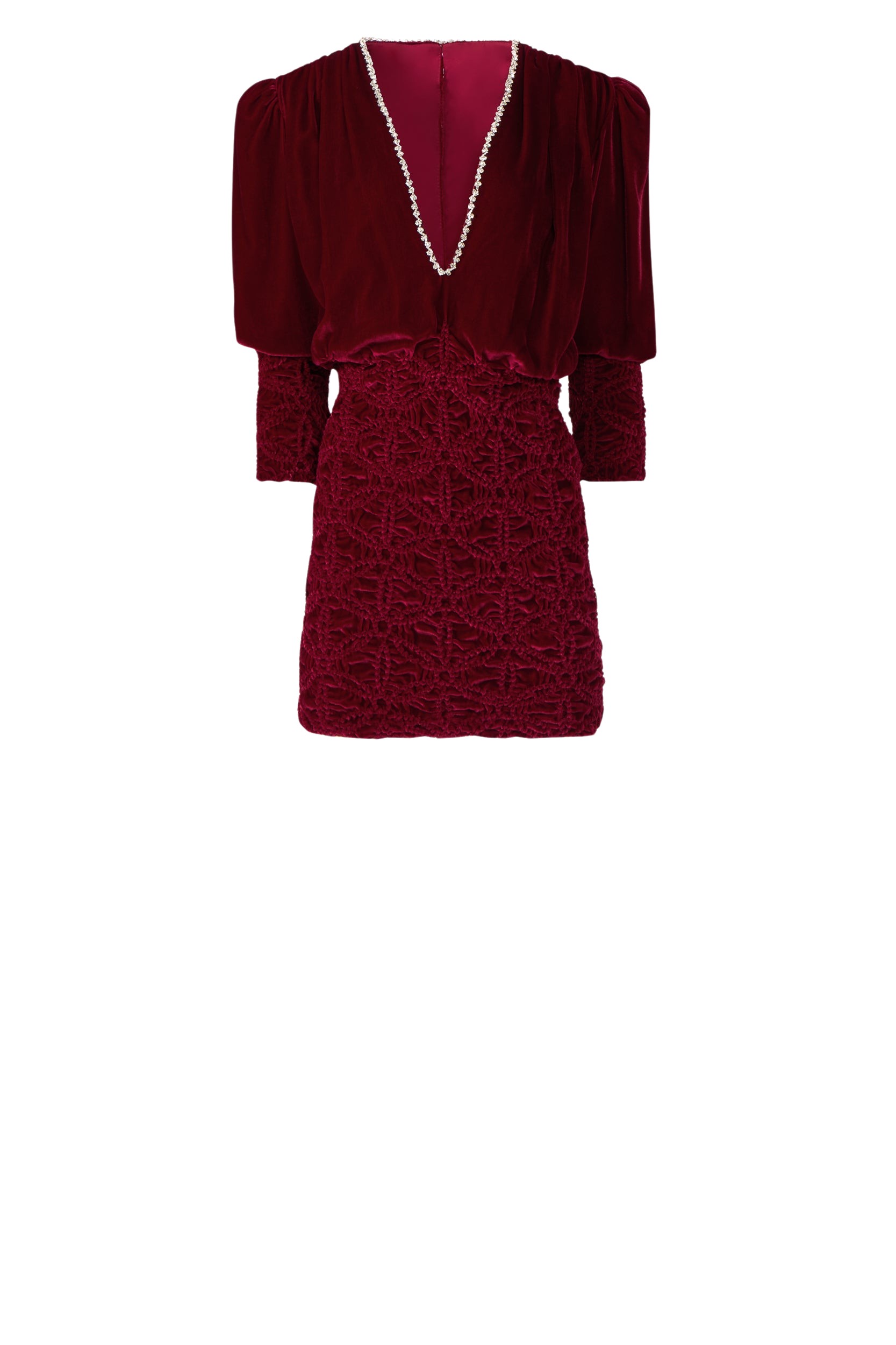 Costarellos Astara Silk Velvet Mini Dress