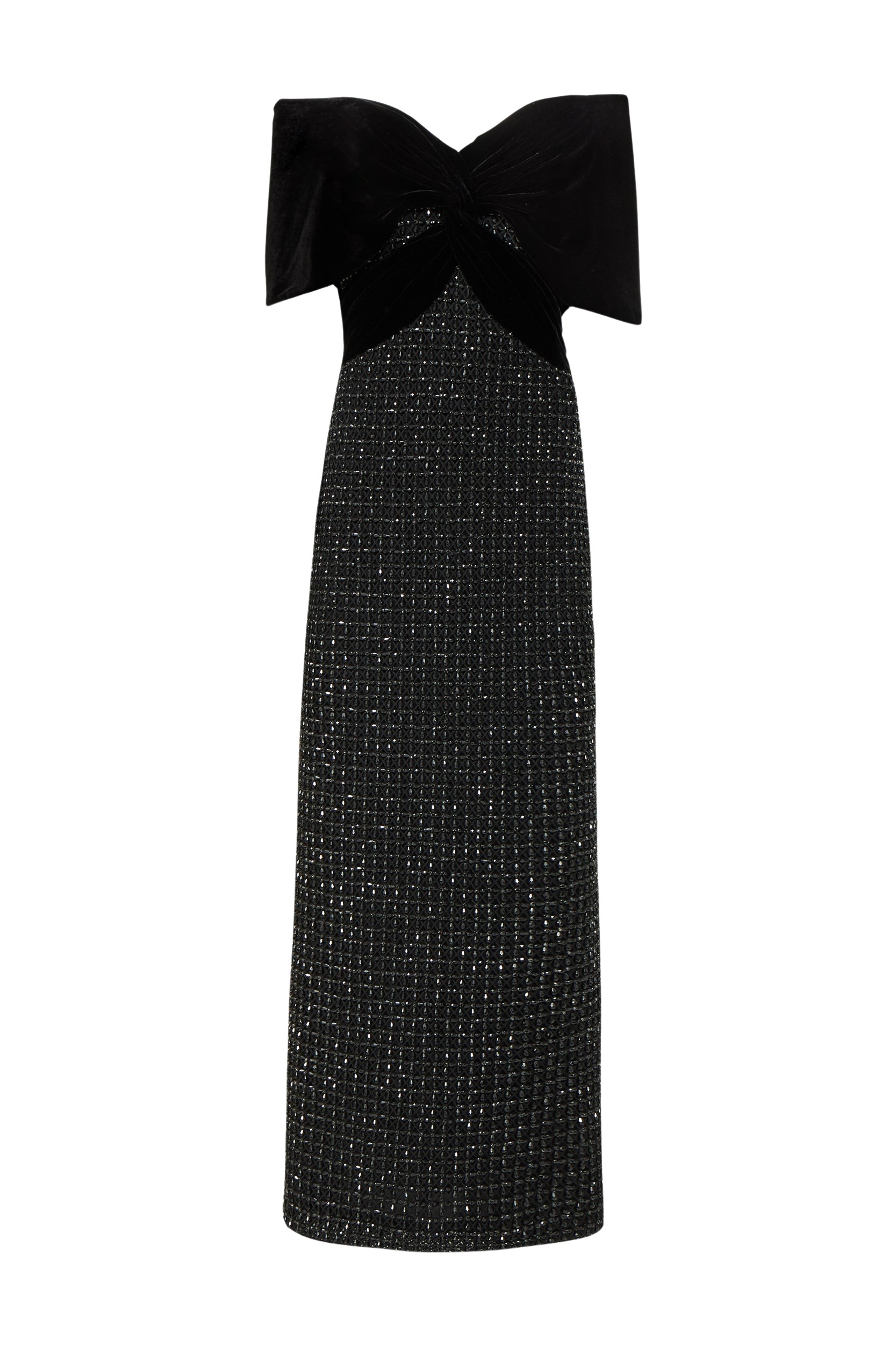 Costarellos Avery Beaded Column Dress
