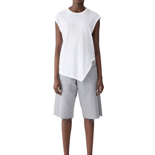 Bassike Asymmetric Crew Neck Tank Top, view 2