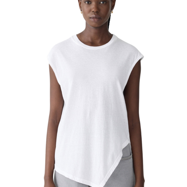 Bassike Asymmetric Crew Neck Tank Top, view 3
