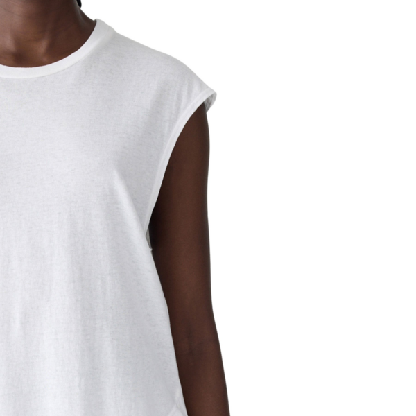 Bassike Asymmetric Crew Neck Tank Top, view 4