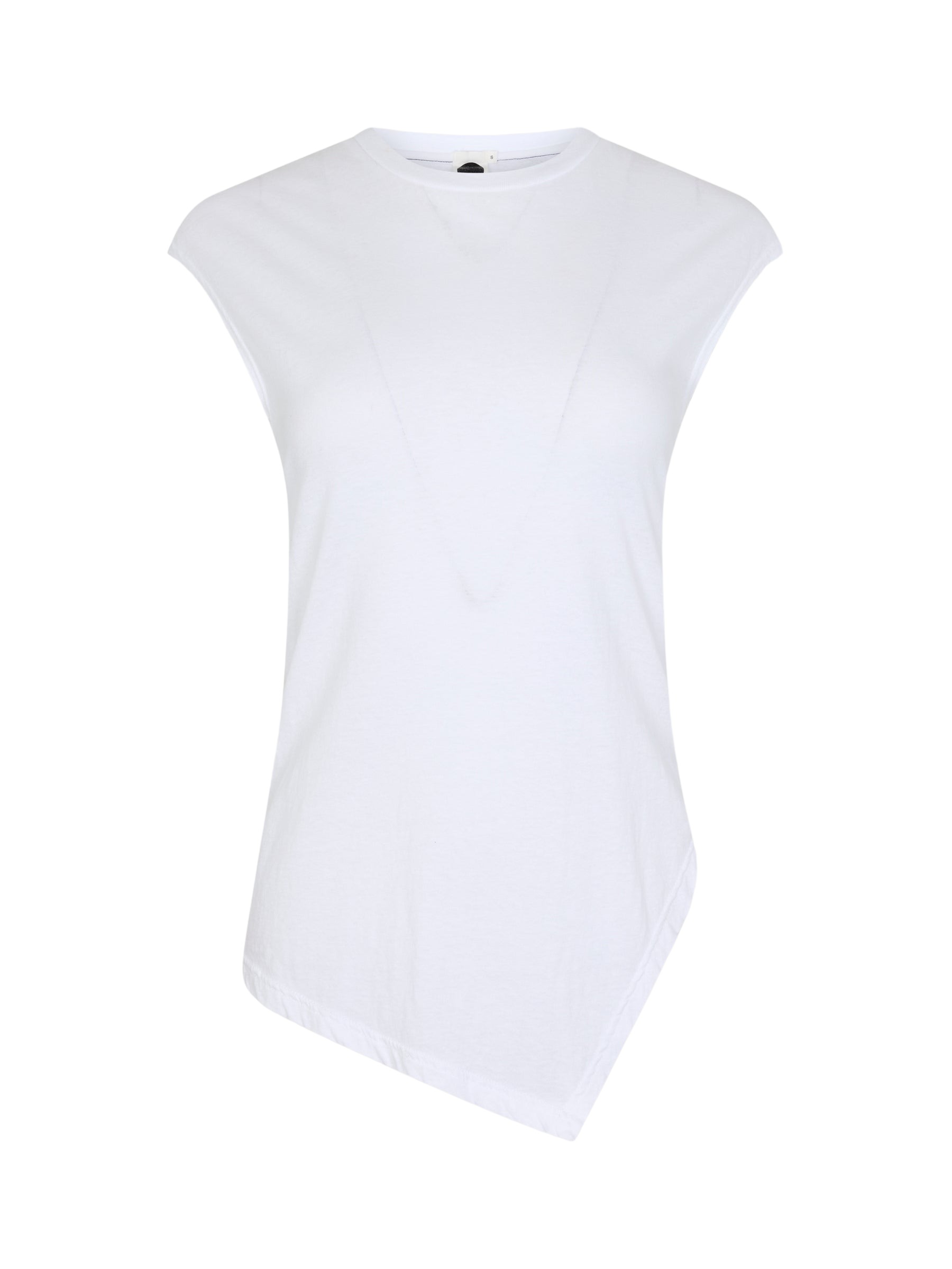 Bassike Asymmetric Crew Neck Tank Top