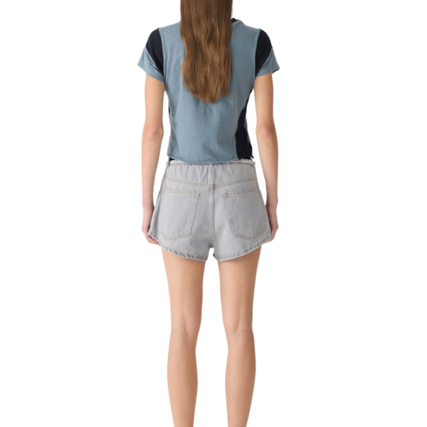 Bassike Elasticated Denim Short, view 6