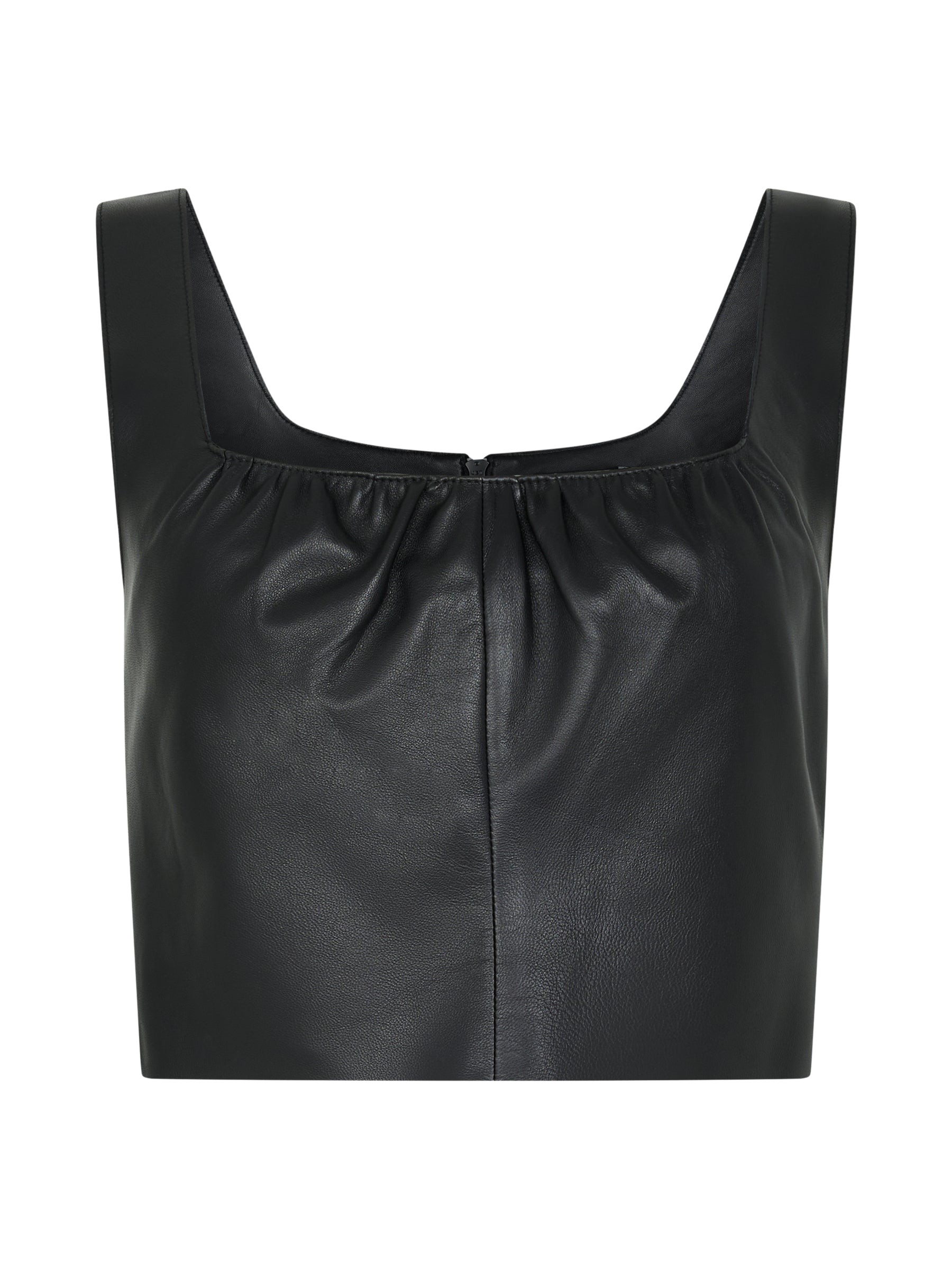 Bassike Gathered Leather Top