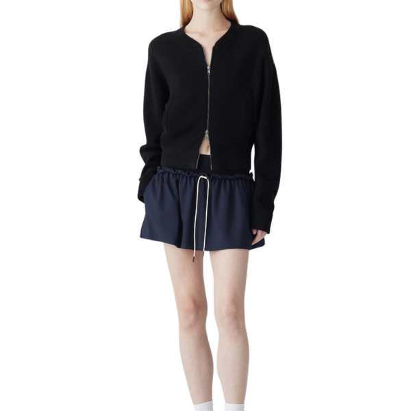 Bassike Gathered Mini Skirt, view 2