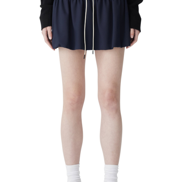 Bassike Gathered Mini Skirt, view 3