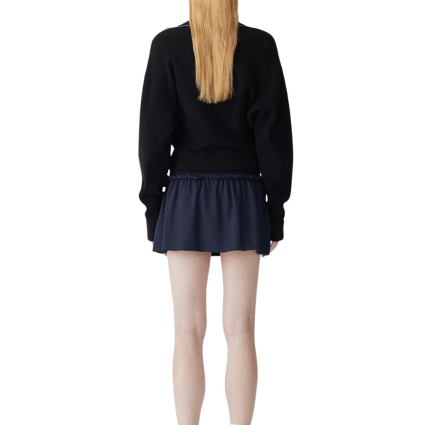 Bassike Gathered Mini Skirt, view 6